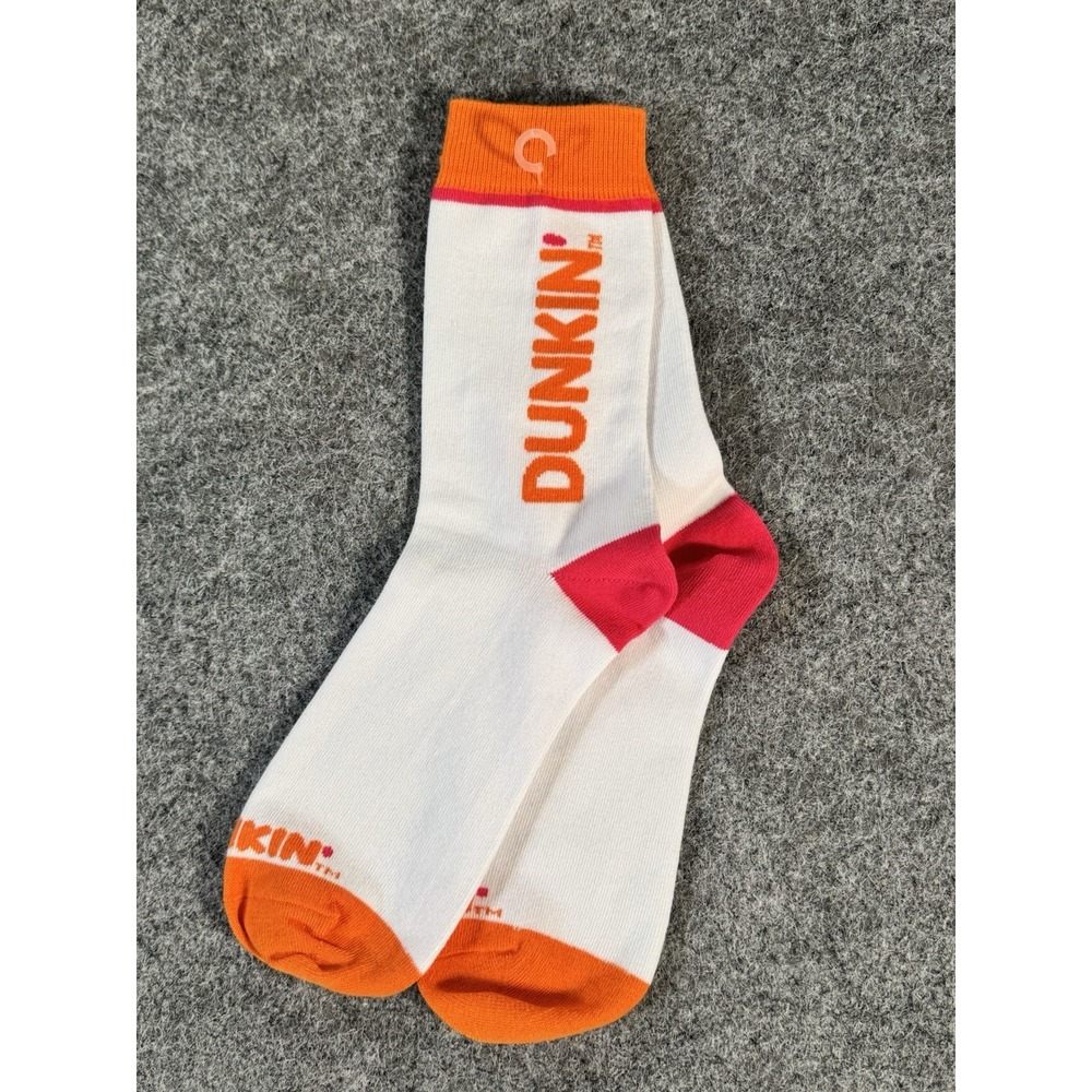 New Dunkin Donuts RARE Socks WHITE One Size Fits All